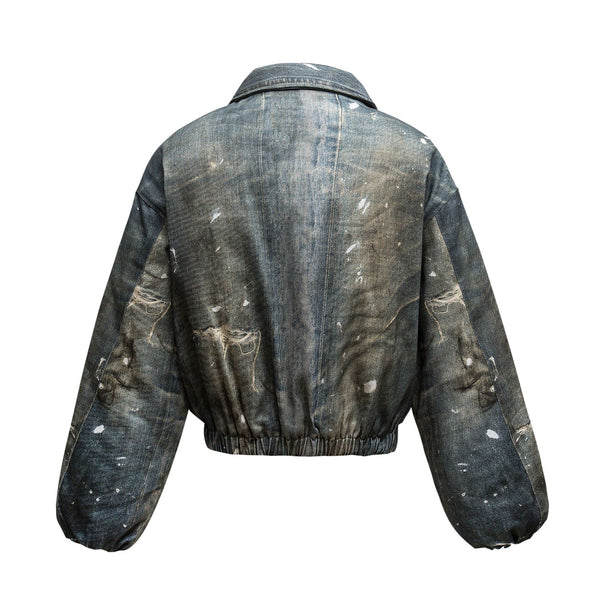 Chaqueta Acolchada Retro Americana Ancha para Hombre