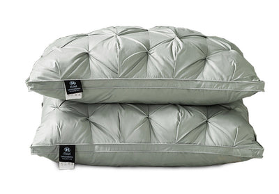 Juego de Almohadas de Plumas de Ganso Blanco con Protectores de Cuello - Image 13