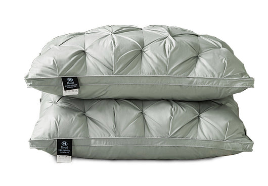 Juego de Almohadas de Plumas de Ganso Blanco con Protectores de Cuello - Image 13
