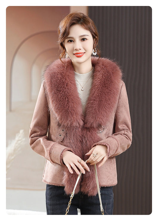 Abrigo Corto para Mujer con Cuello de Piel - Elegancia Invernal - Image 35
