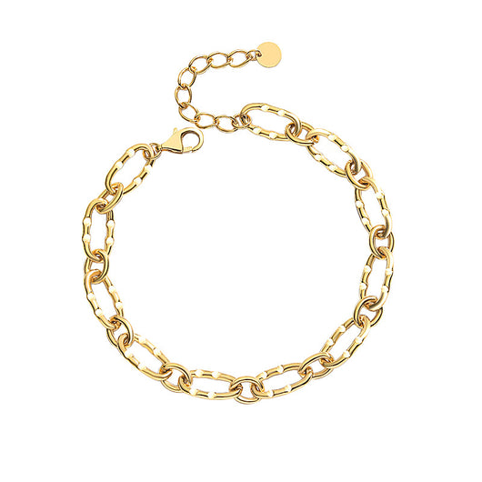 Joyas de Plata Esterlina Mujer Estilo Hip Hop Dorado - Image 2