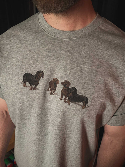 Camiseta Retro Perro Salchicha Americana de Manga Corta - Image 8