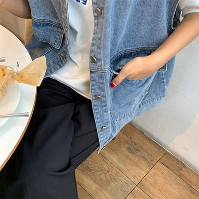 Chaleco Denim Suelto sin Mangas para Mujer - Estilo Coreano Primavera - Image 21