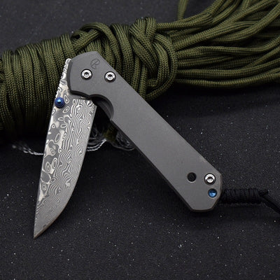 Cuchillo Plegable Damascus de Acero Damasco Premium - Image 3