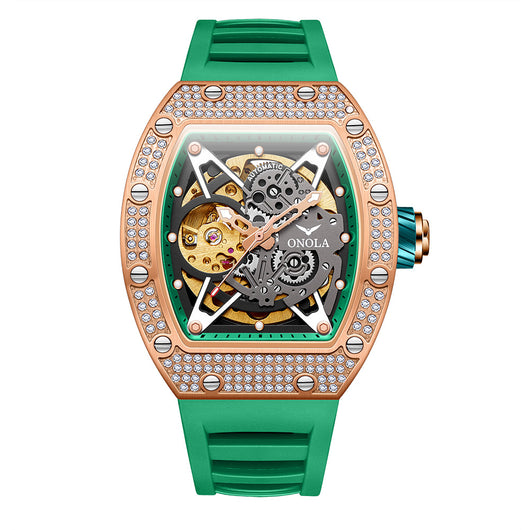 Reloj Automático Mecánico para Hombre con Cristales Engastados - Image 3