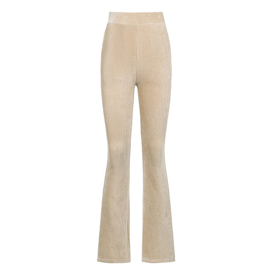 Pantalones de Pana Cintura Alta con Bolsillos - Corte Relajado y Slim - Image 8