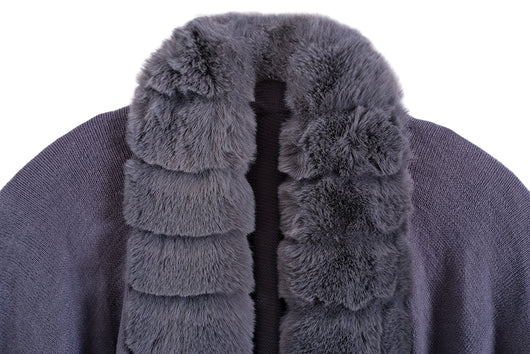 Abrigo de Punto Oversized con Cuello de Conejo Artificial - Image 30