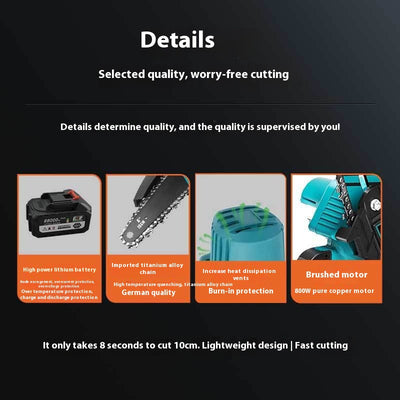 Motosierra Recargable de 6 Pulgadas con Batería de Litio - Image 20