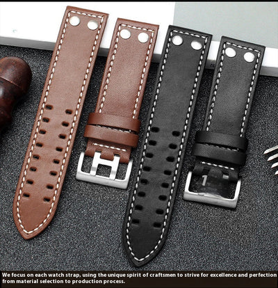 Correa de Reloj Cuero Khaki Field 20-22mm - Primera Capa Premium - Image 10