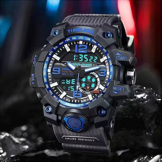 Reloj Deportivo Electrónico Impermeable Pantalla Dual Grande para Hombre - Image 7