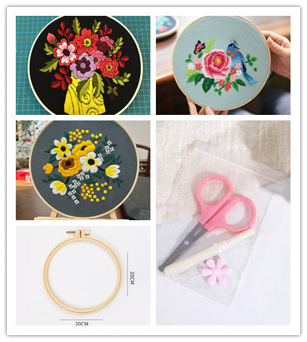 Kit de Costura para Cuadro Tridimensional con Flores Artesanales - Image 42