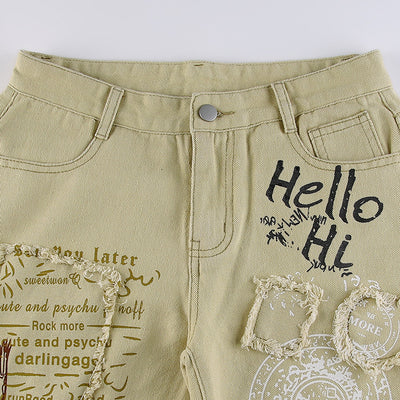 Pantalones Vaqueros Estampados Ajuste Americano para Mujer - Image 18