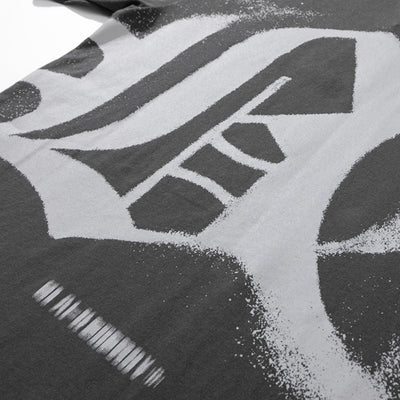 Camiseta Manga Corta Estampado Gótico Alfabeto Graffiti Dark Street - Image 13