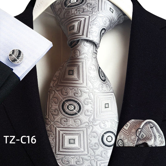 Traje de Tres Piezas Elegante para Hombre con Corbata, Pañuelo y Puños - Image 17