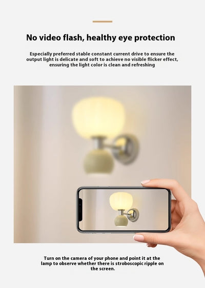 Lámpara de Pared Calabaza Crema para Dormitorio Principal - Image 16