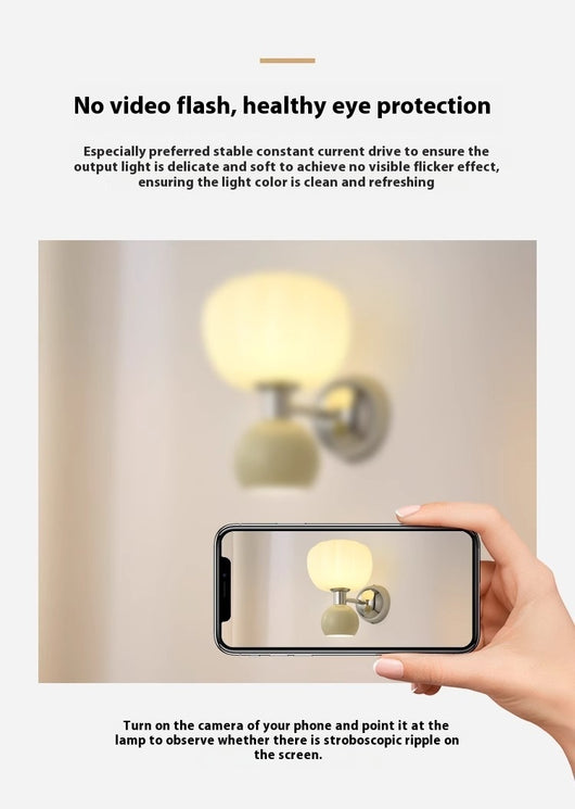 Lámpara de Pared Calabaza Crema para Dormitorio Principal - Image 16