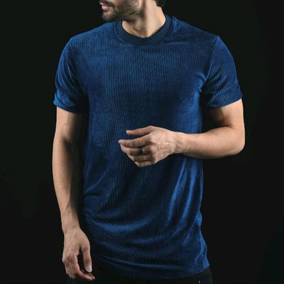 Camiseta Casual Cuello Redondo Manga Corta Ajustada para Hombre - Image 10