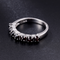 Female European And American Retro Inlaid Tourmaline Gemstone Ring Negro pomegranate Tamaño 5