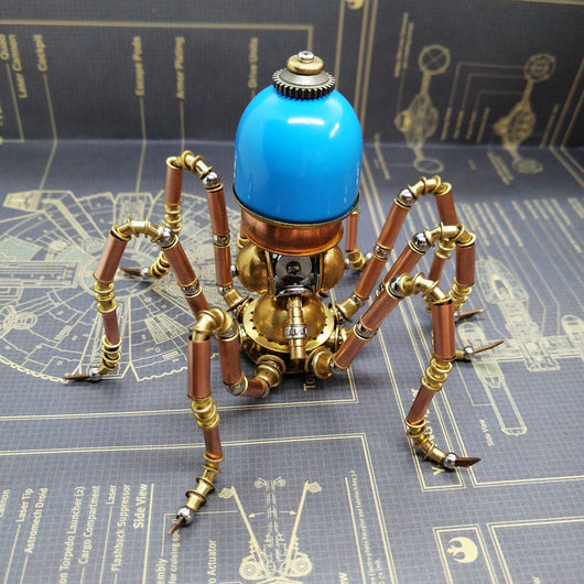 Pulpo Mecánico Steampunk 3D - Kit de Ensamblaje Metal Artesanal - Image 3