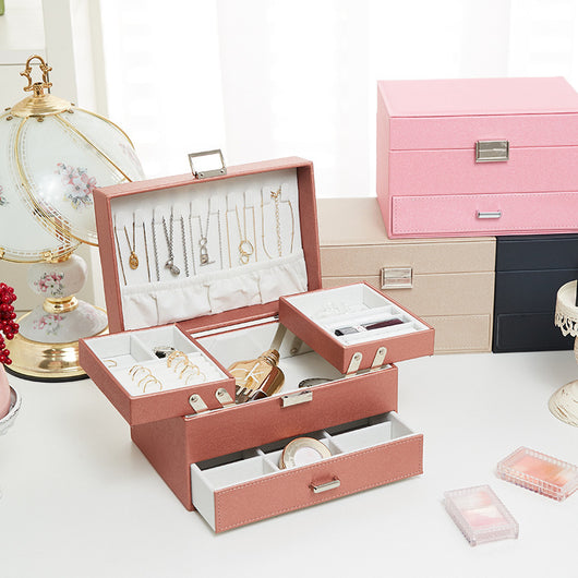 Organizador de Joyas en Cuero PU con Estilo Personalizado