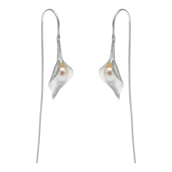 Aretes de Plata 925 con Perla Estilo Antiguo para Mujer - Image 2