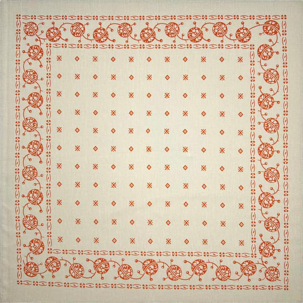 Pañuelo Cuadrado de Algodón Vintage Estampado con Bolsillo - Image 4