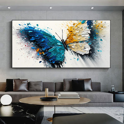 Cuadro Abstracto Mariposa Pintura Acrílica Óleo Hecho a Mano Arte Moderno Decoración Pared Sala de Estar - Image 5