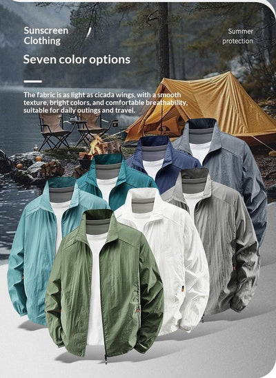Chaqueta Casual Protección Solar para Hombre - Talla Grande Ultraligera - Image 11