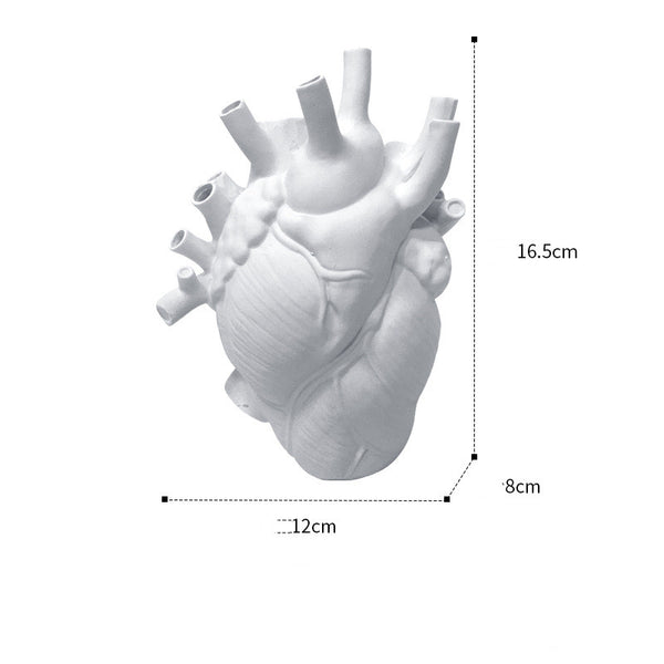 Florero Decorativo en Forma de Corazón, Estilo Nórdico, Escultura de Cerámica para el Hogar - Image 7
