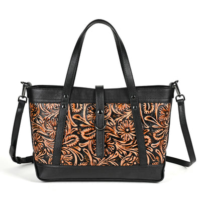 Bolso de Cuero Genuino con Diseño Tallado a Mano - Image 4
