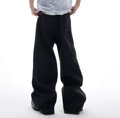 Pantalones Casuales con Detalles de Costura Mixta y Hebilla Metálica - Image 7