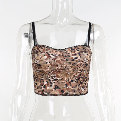 Top Ajustado Estampado Leopardo con Tirantes Finos - Estilo Casual Verano - Image 5