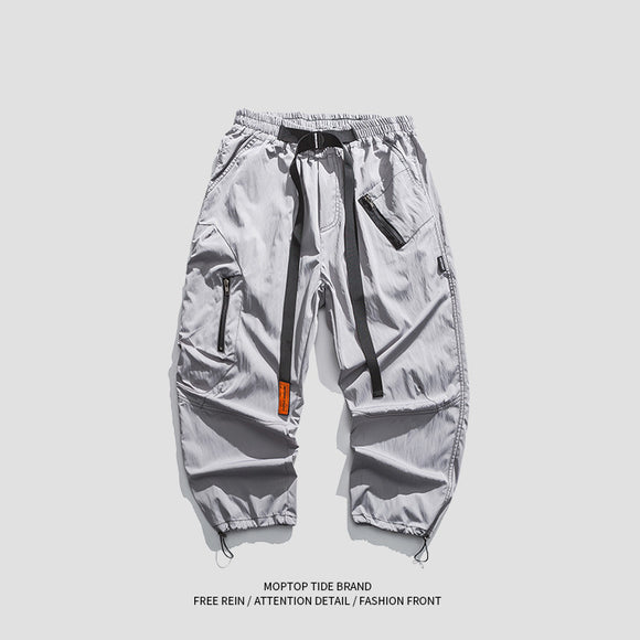 Pantalones Cargo Holgados para Hombre con Bolsillos Grandes y Costuras Reforzadas