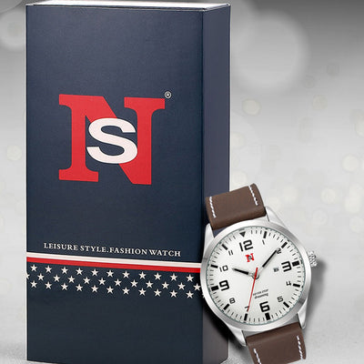 Reloj de Cuarzo para Hombre con Correa de Cuero, Esfera Grande y Calendario - Image 4