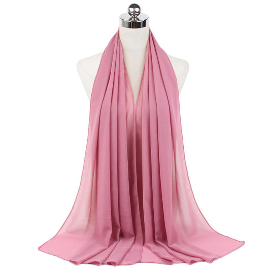 Pañuelo Hijab Burbuja Perla Monocromático en Chifón - Image 25
