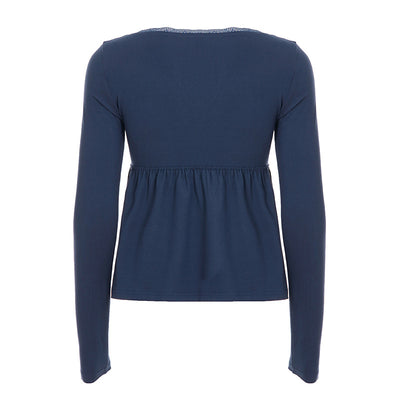 Playera de Encaje Escote V Mujer - Estilo Pure Hot Girl - Image 15