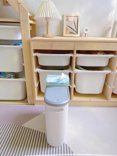 Basurero Compacto con Tapa para Baño - Contenedor de Almacenamiento Estrecho - Image 22