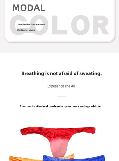Bóxer Tipo Tanga Masculino Transpirable Ice Silk Cintura Baja Verano - Image 17