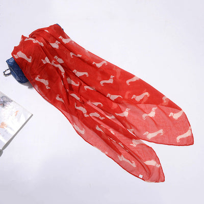 Pañuelo Playero Protector Solar con Estampado de Cachorros - Image 3