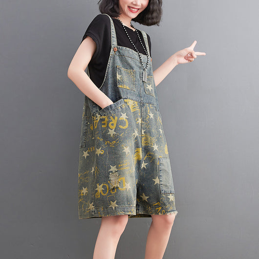 Shorts Denim con Estampado Pentagrama Retro Fat Sister - Image 7