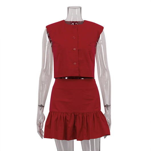 Conjunto Dos Piezas: Top Sin Mangas y Falda Cola de Pez - Image 13