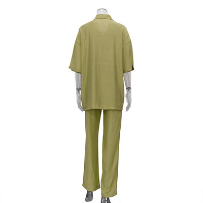 Conjunto Elegante de Pantalón y Blusa Suelta para Mujer - Image 18