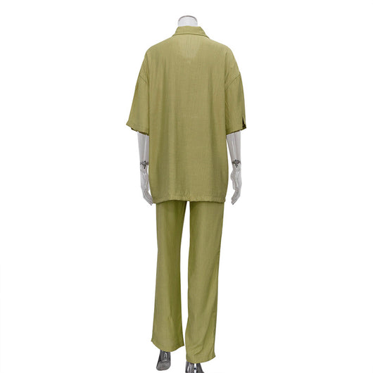 Conjunto Elegante de Pantalón y Blusa Suelta para Mujer - Image 18