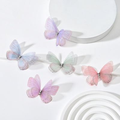 Diadema Tocado Mariposa con Malla Floral Doble Capa Diamante - Image 22