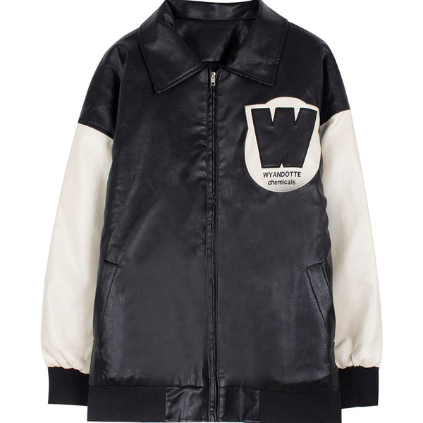 Chaqueta Acolchada de Cuero para Mujer - Otoño e Invierno