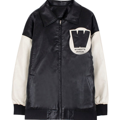 Chaqueta Acolchada de Cuero para Mujer - Otoño e Invierno
