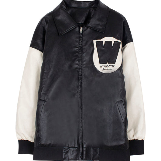 Chaqueta Acolchada de Cuero para Mujer - Otoño e Invierno