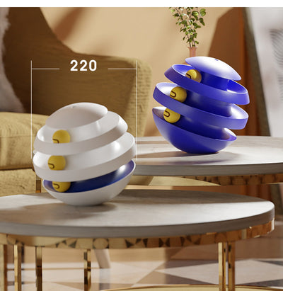 Torre Interactiva para Gatos con Plataforma Giratoria y Pelota - Juguete Entrenamiento Felino - Image 8