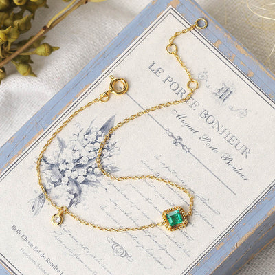 Pulsera de Plata 925 con Esmeralda Sintética - Image 8