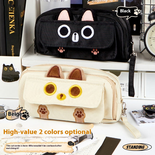 Bolsa de Útiles Gato Fashion Capacidad Grande